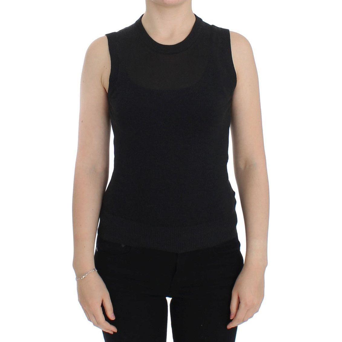 Dolce & Gabbana Black Sleeveless Crewneck Vest Pullover SIG13359-2