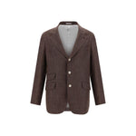 Brunello Cucinelli Linen Blazer Jacket BR-MW4827BWDC2167-IT52 | XL