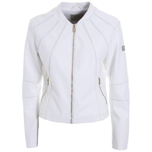 Yes Zee White Polyethylene Jackets & Coat YE-14607-L