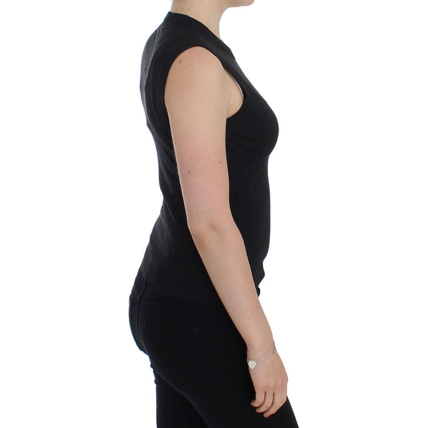 Dolce & Gabbana Black Sleeveless Crewneck Vest Pullover SIG13359-2
