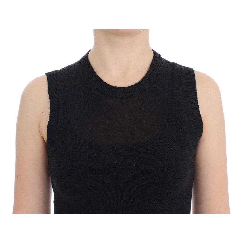 Dolce & Gabbana Black Sleeveless Crewneck Vest Pullover SIG13359-2