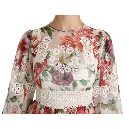 Dolce & Gabbana Multicolor Floral Maxi Sheath Dress