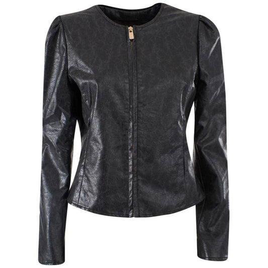 Yes Zee Black Polyethylene Jackets & Coat YE-14611-S