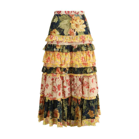 Valentino Long flounce Skirt VA-6B3RACG6977M12-IT44 | L