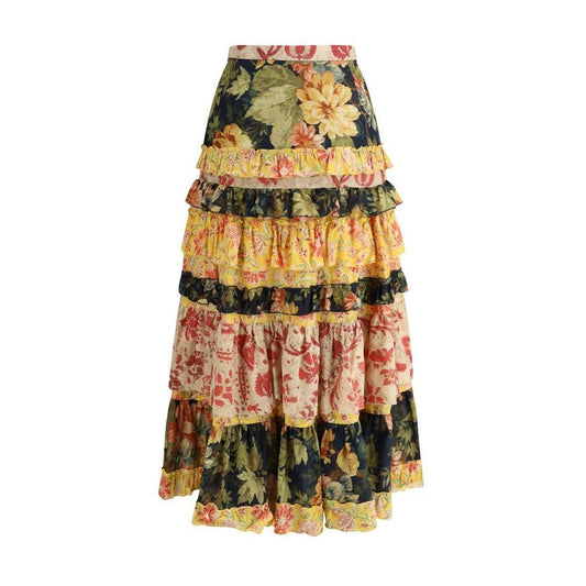 Valentino Long flounce Skirt VA-6B3RACG6977M12-IT44 | L