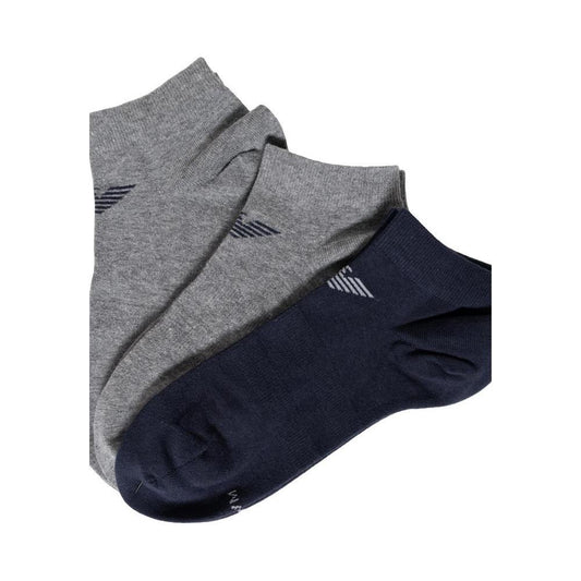 Emporio Armani Underwear Blue Cotton Sock EM-13477800010-S-M
