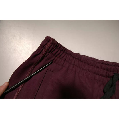 Dolce & Gabbana Maroon Cotton Mid Waist Bermuda Shorts