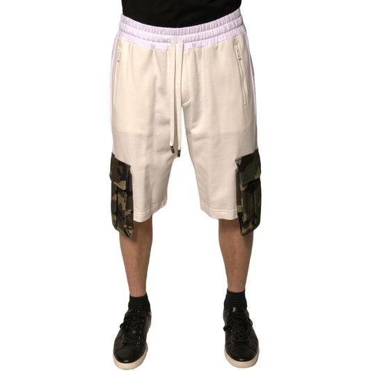 Dolce & Gabbana Beige Cotton Men Casual Cargo Bermuda Shorts