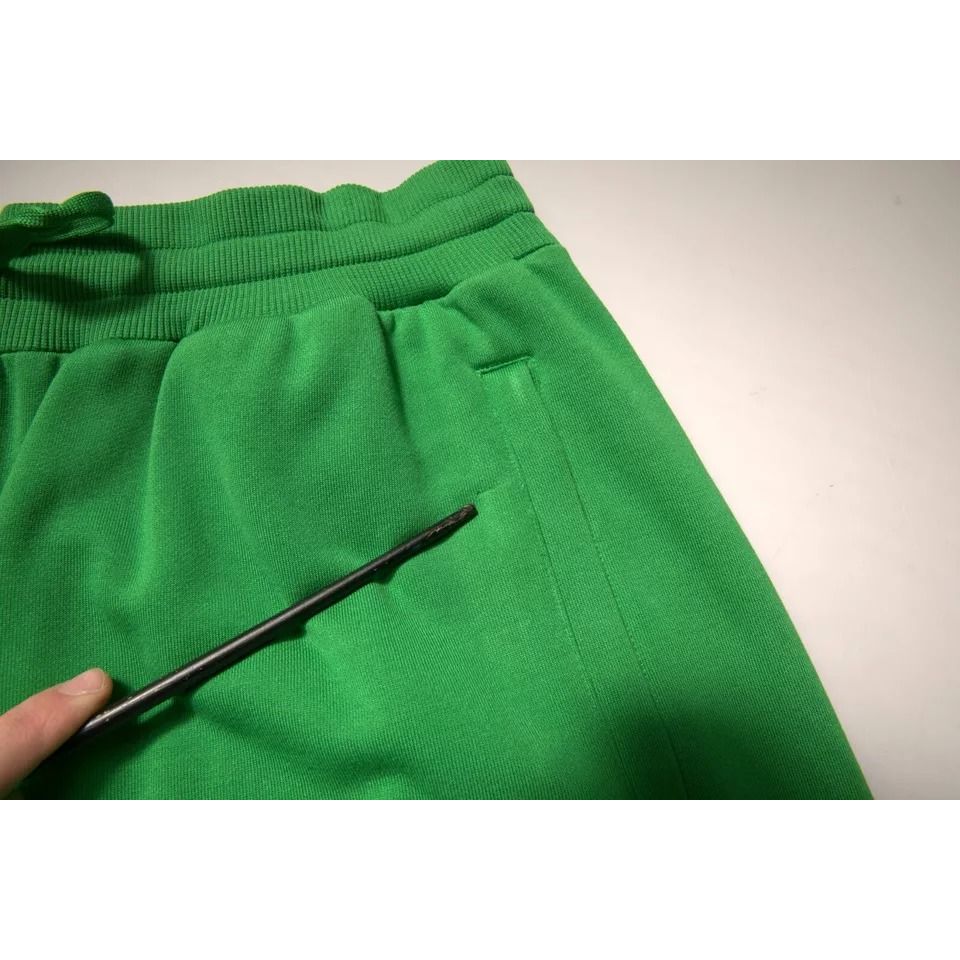 Dolce & Gabbana Green Cotton Blend Men Bermuda Shorts