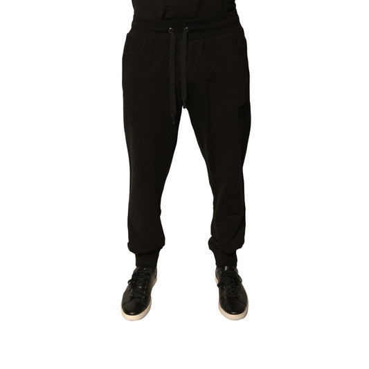 Dolce & Gabbana Black Cotton Jogger Men Sweatpants Pants
