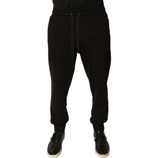 Dolce & Gabbana Black Cotton Jogger Men Sweatpants Pants