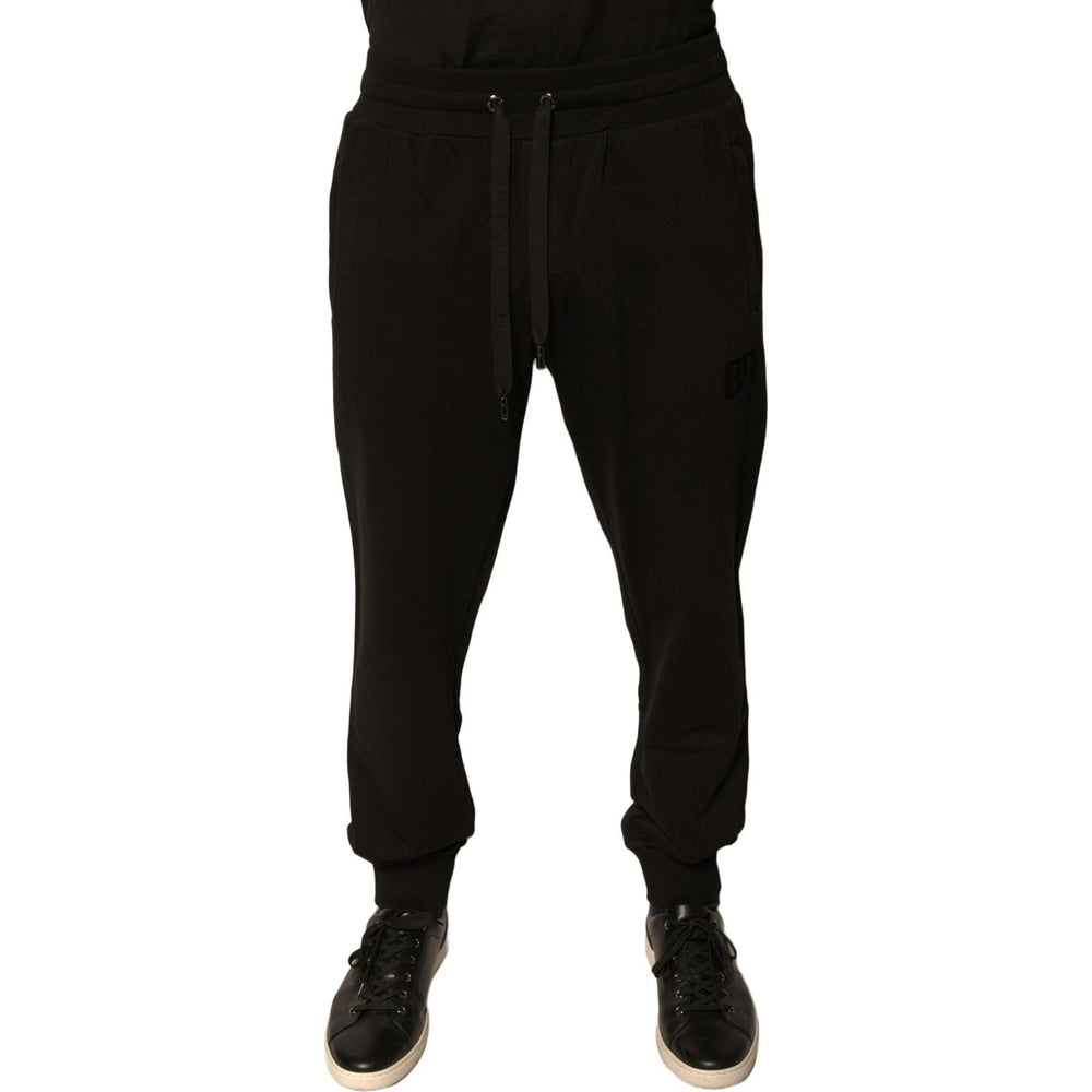 Dolce & Gabbana Black Cotton Jogger Men Sweatpants Pants PAN75665-50