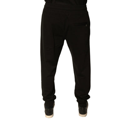Dolce & Gabbana Black Cotton Jogger Men Sweatpants Pants