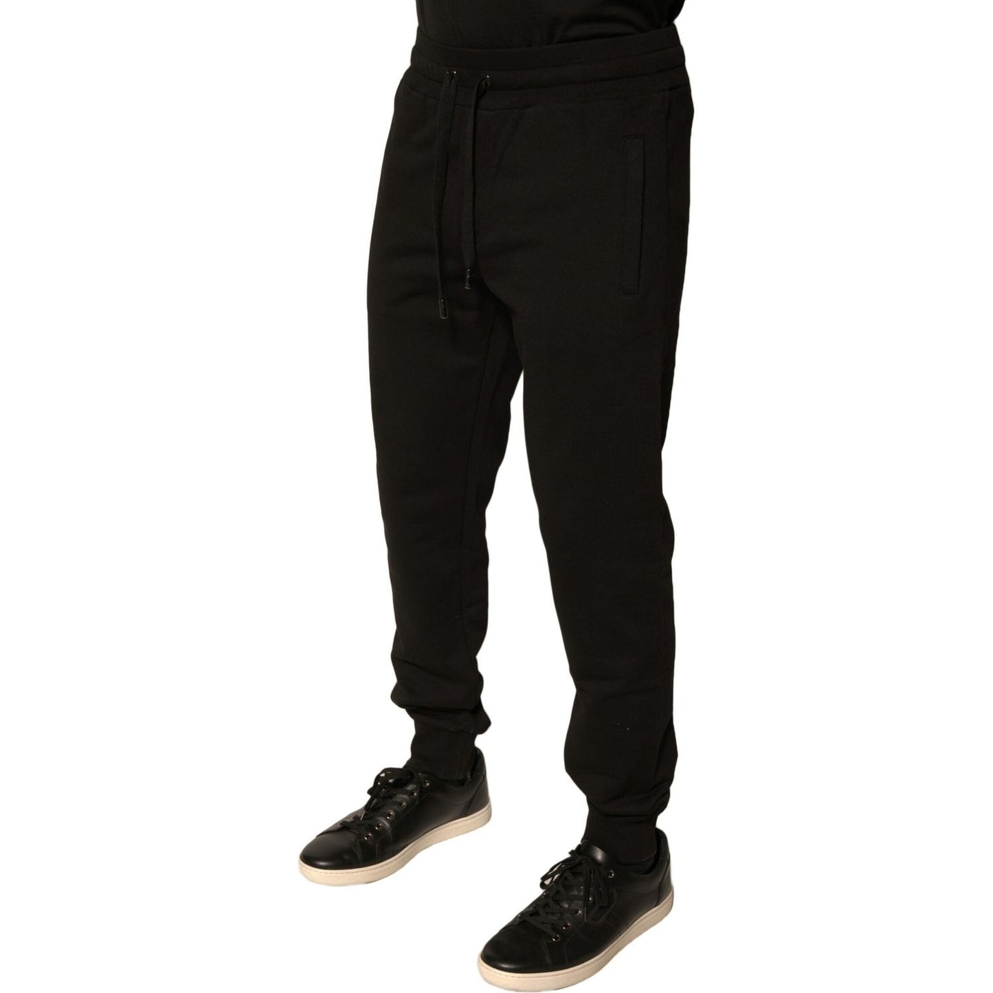 Dolce & Gabbana Black Cotton Jogger Men Sweatpants Pants PAN75666-48