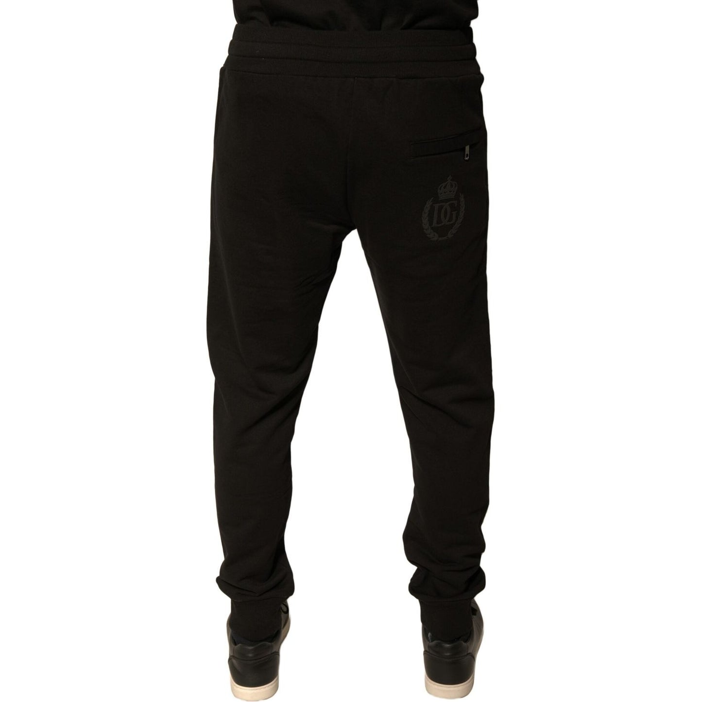 Dolce & Gabbana Black Cotton Jogger Men Sweatpants Pants PAN75666-48