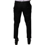 Dolce & Gabbana Black Wool Tapered Formal Dress Pants PAN75771-46