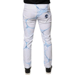 Dolce & Gabbana White Blue Cotton Stretch Skinny Denim Jeans PAN75810-50