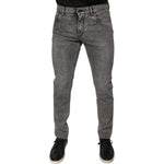 Dolce & Gabbana Gray Washed Cotton Skinny Denim Jeans PAN75855-48