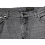 Dolce & Gabbana Gray Graphic Print Cotton Skinny Denim Jeans PAN75875-54