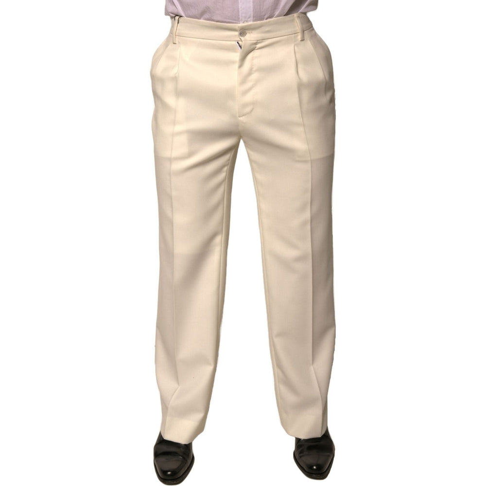 Dolce & Gabbana Off White Straight Dress Pants PAN76167-48
