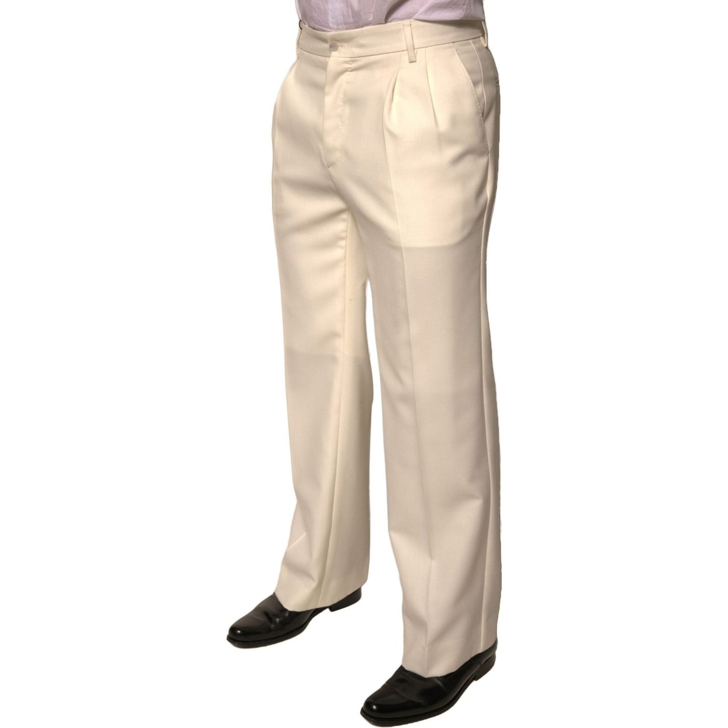 Dolce & Gabbana Off White Straight Dress Pants PAN76167-48