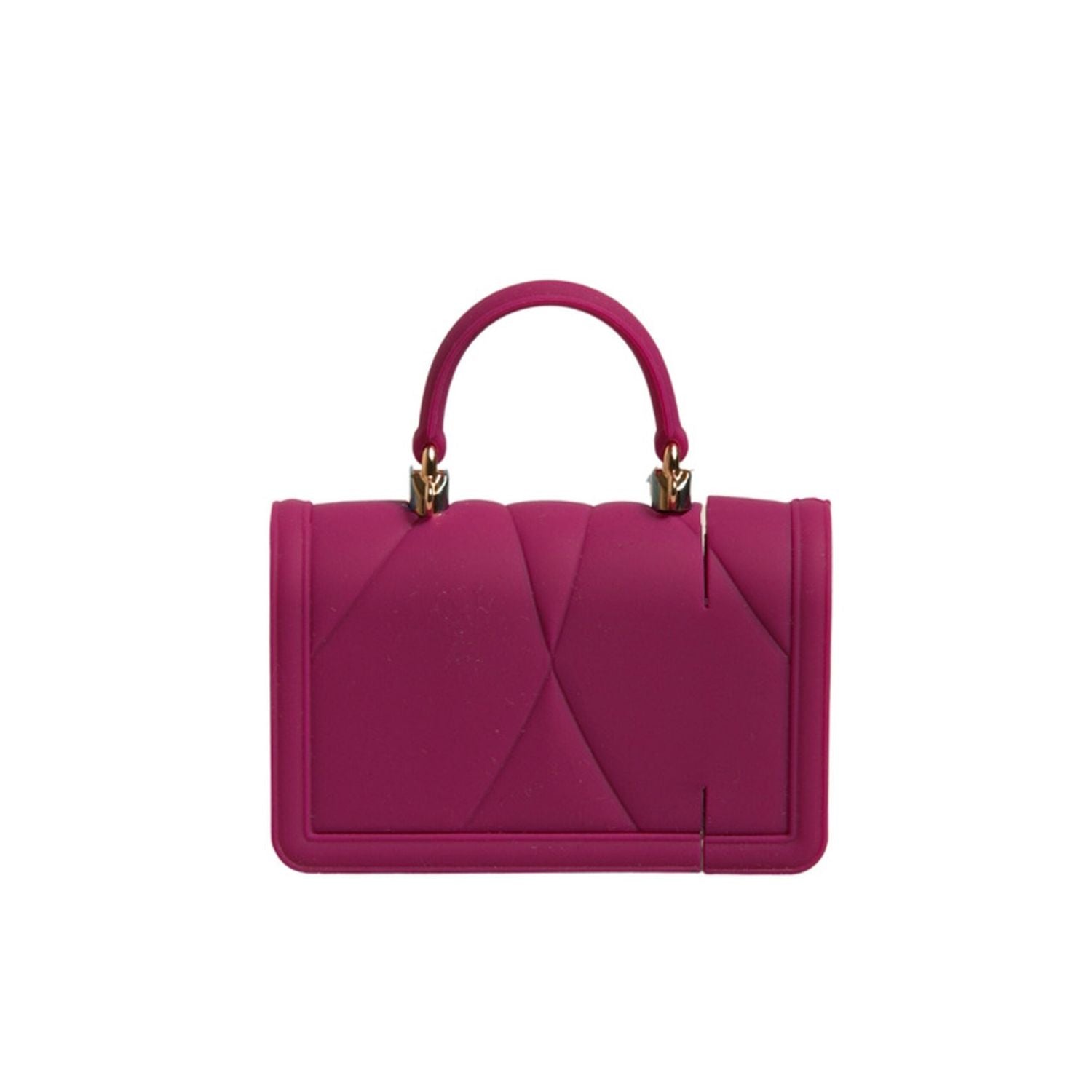Front view with bag zipped and handles upright.