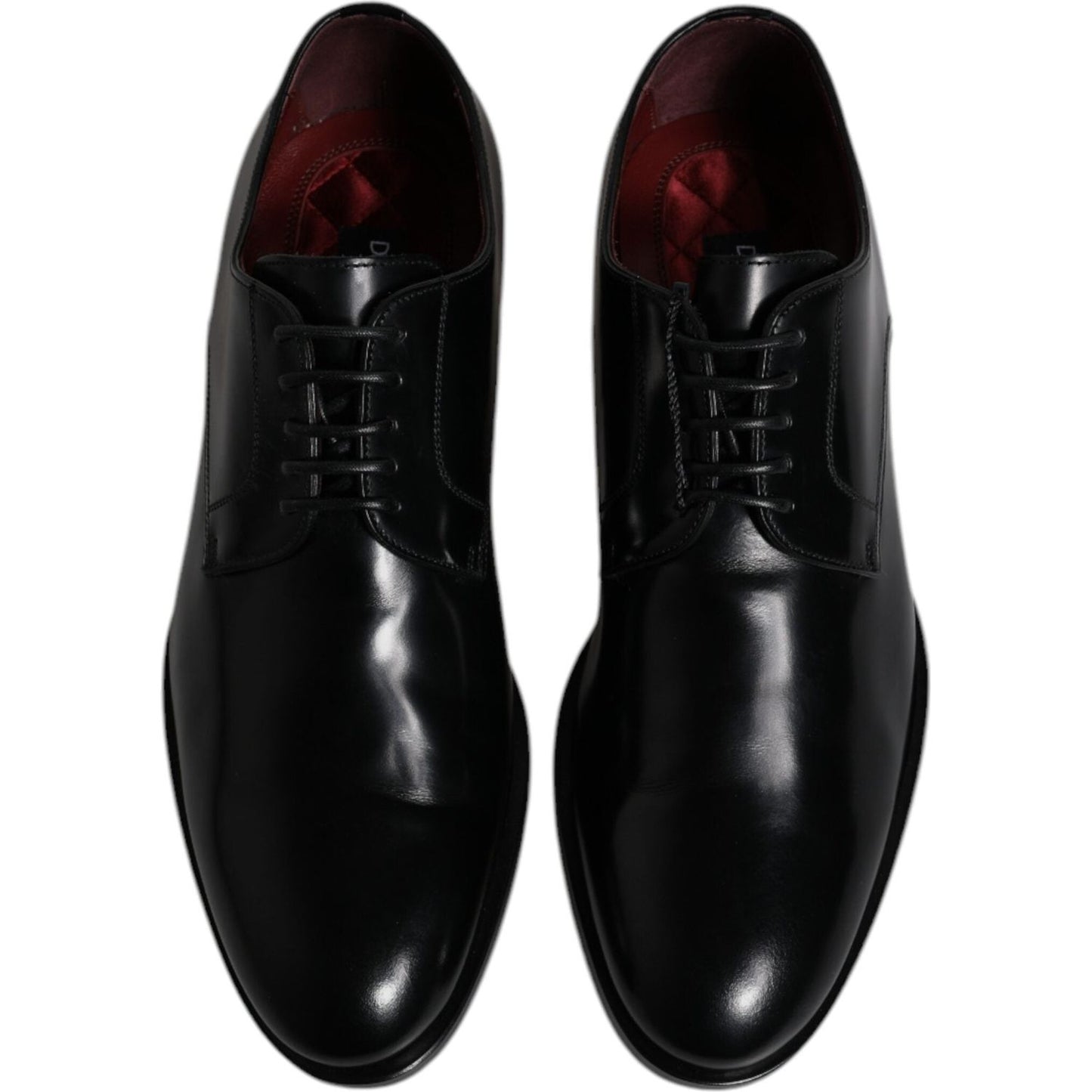 Dolce & Gabbana Black Calfskin Leather Derby Lace Up Formal Dress Shoes MV6779-39.5