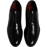Dolce & Gabbana Black Calfskin Leather Derby Lace Up Formal Dress Shoes MV6779-39.5