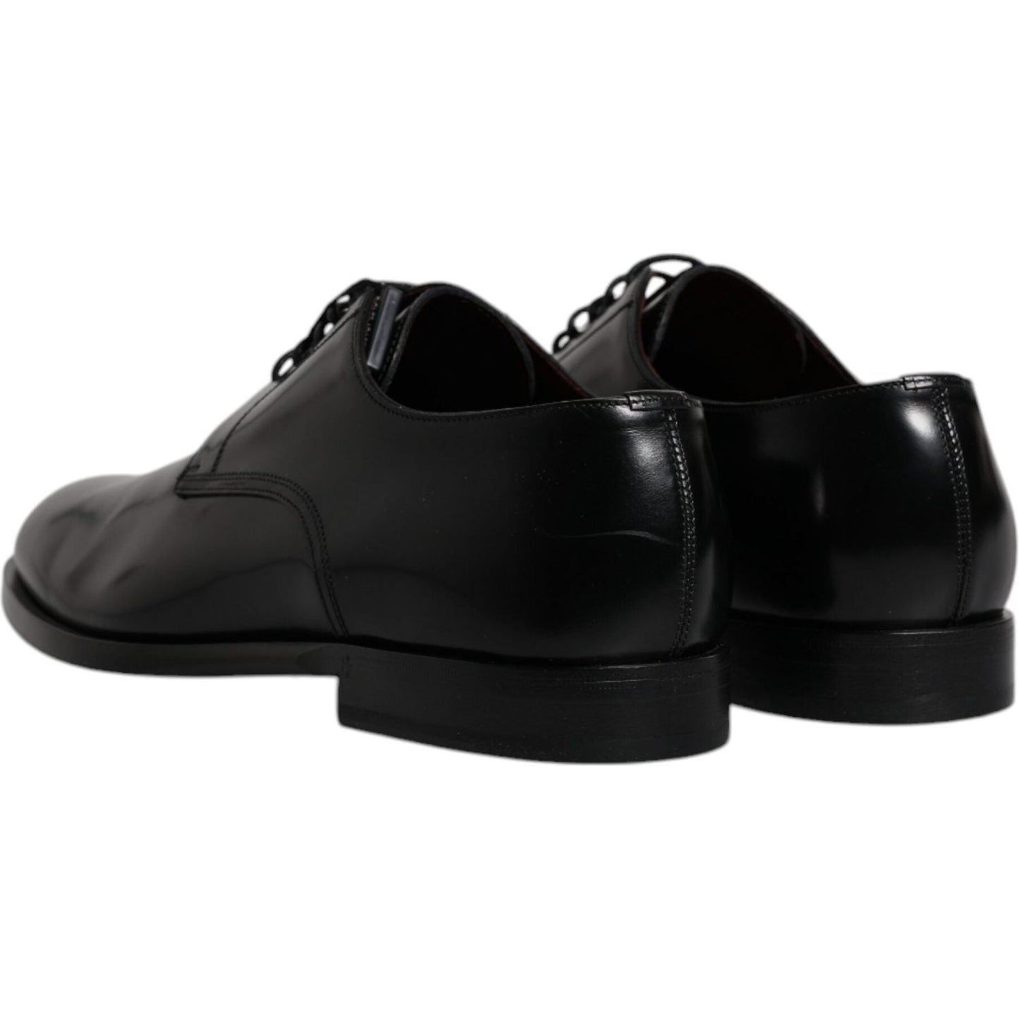 Dolce & Gabbana Black Calfskin Leather Derby Lace Up Formal Dress Shoes MV6779-39.5