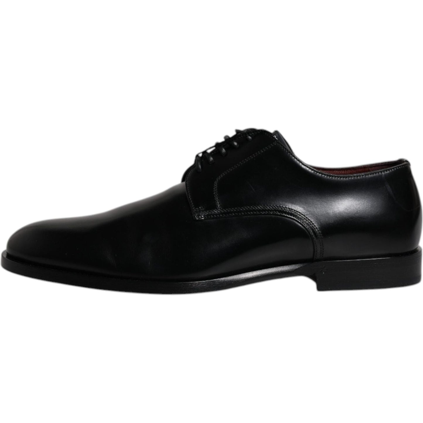 Dolce & Gabbana Black Calfskin Leather Derby Lace Up Formal Dress Shoes MV6779-39.5