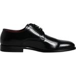 Dolce & Gabbana Black Calfskin Leather Derby Lace Up Formal Dress Shoes MV6779-39.5