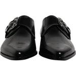 Dolce & Gabbana Black Leather Monk Strap Derby Formal Shoes MV6797-43