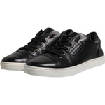 Dolce & Gabbana Black London Nappa Leather Men Sneakers Shoes MV6722-40