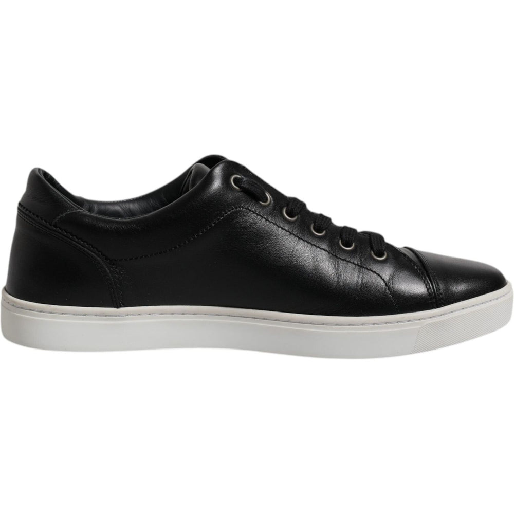 Dolce & Gabbana Black London Nappa Leather Men Sneakers Shoes MV6722-40