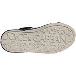 Dolce & Gabbana Black Silver Leather High Top Sneaker Shoes MV6744-39.5