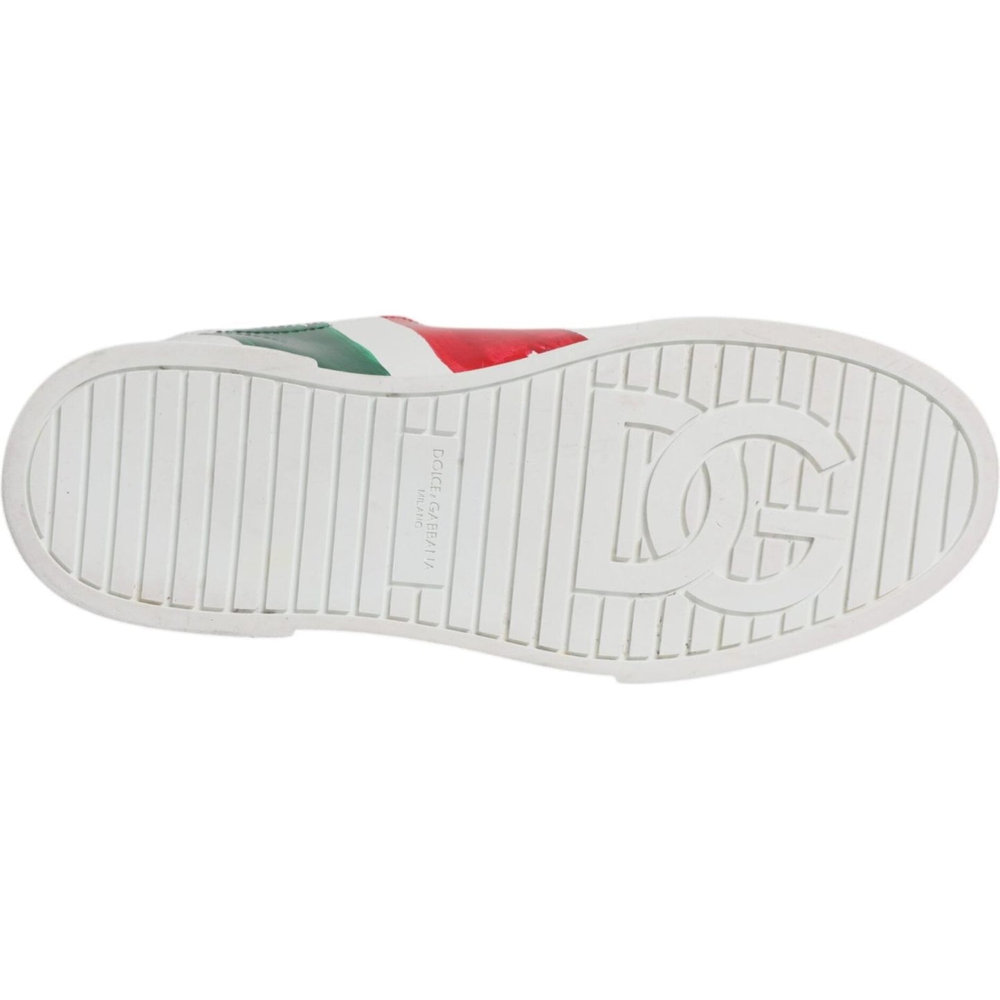 Dolce & Gabbana White Portofino Made In Italy Print Sneakers Shoes MV6780-41