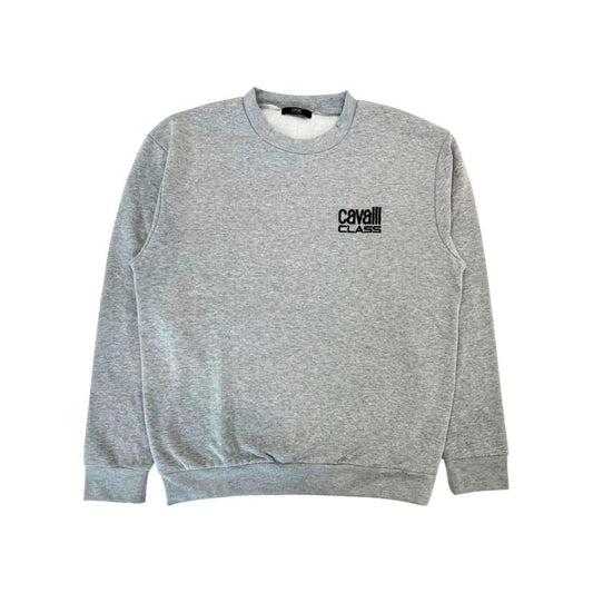 Cavalli Class Gray Polyester Men Hoodie CA-24776-XS