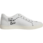 Dolce & Gabbana White Leather Milano Low Top Sneakers Shoes MV6799-44.5