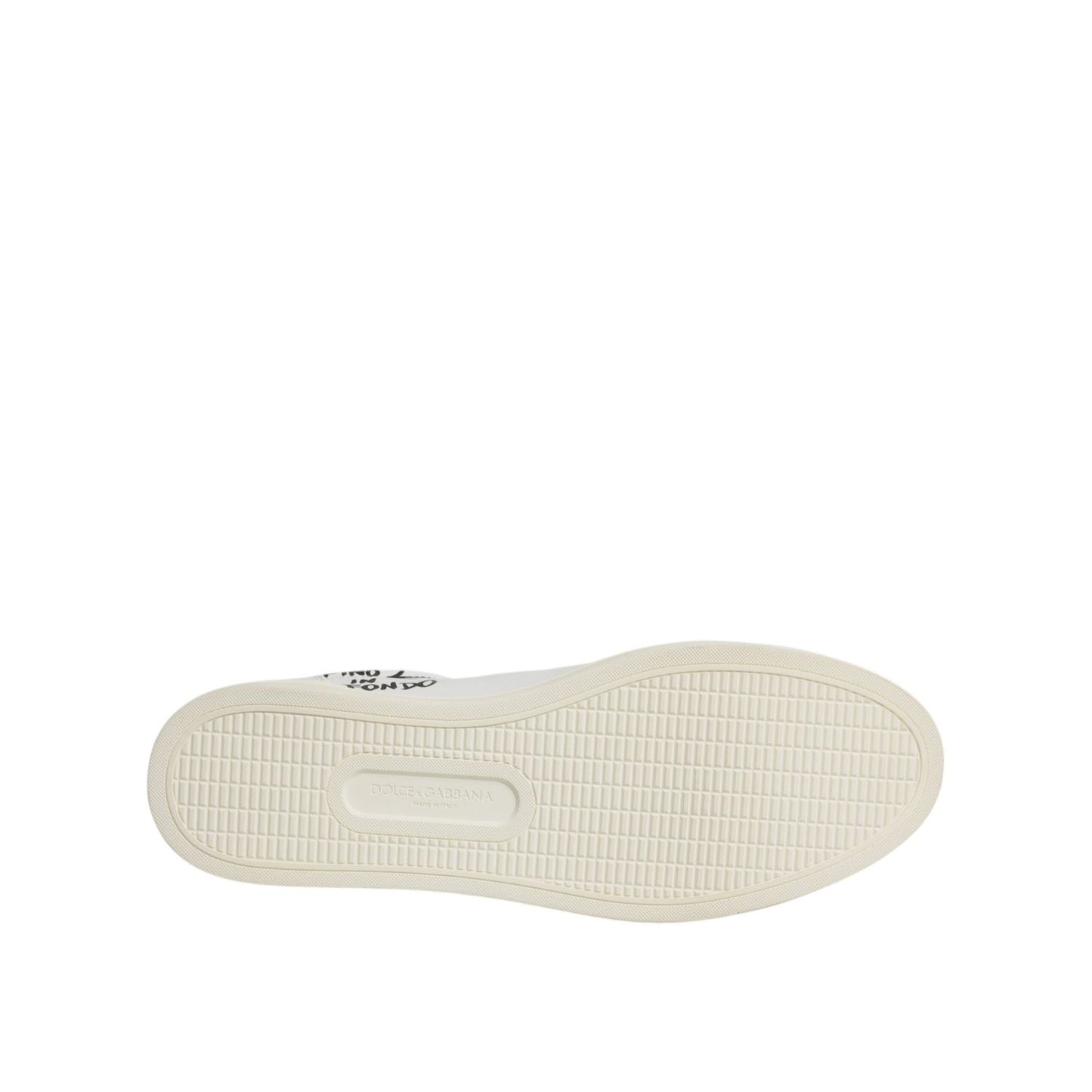 Dolce & Gabbana White Leather Milano Low Top Sneakers Shoes