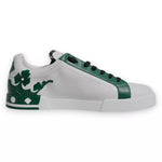 Dolce & Gabbana White Green Leather Crown Milano Sneakers Shoes MV6839-40