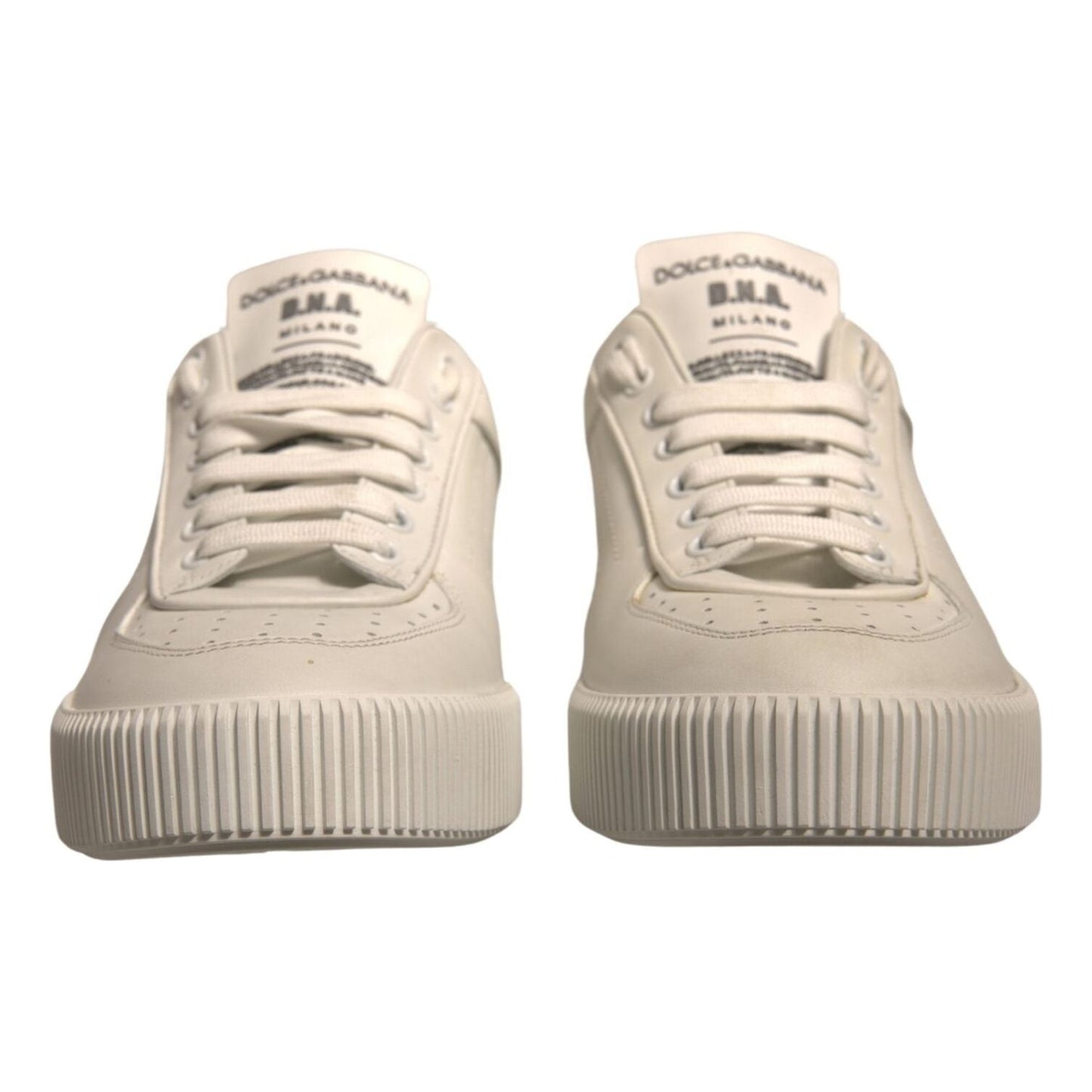 Dolce & Gabbana White Miami Leather Low Top Sneakers Shoes MV6964-40