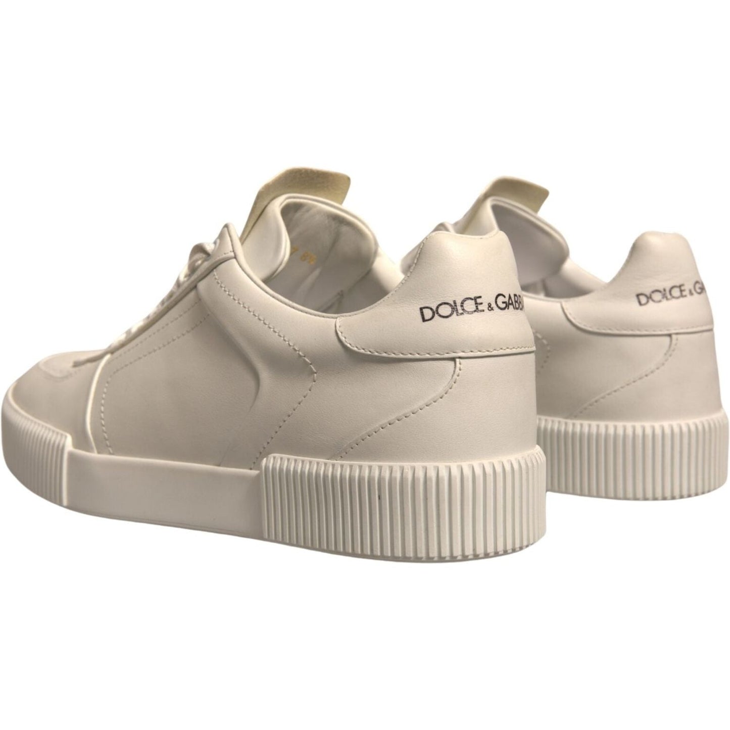 Dolce & Gabbana White Miami Leather Low Top Sneakers Shoes MV6964-40