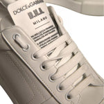 Dolce & Gabbana White Miami Leather Low Top Sneakers Shoes MV6964-40