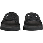 Dolce & Gabbana Black Rubber Slides Sandals Beachwear Shoes LA12371-37