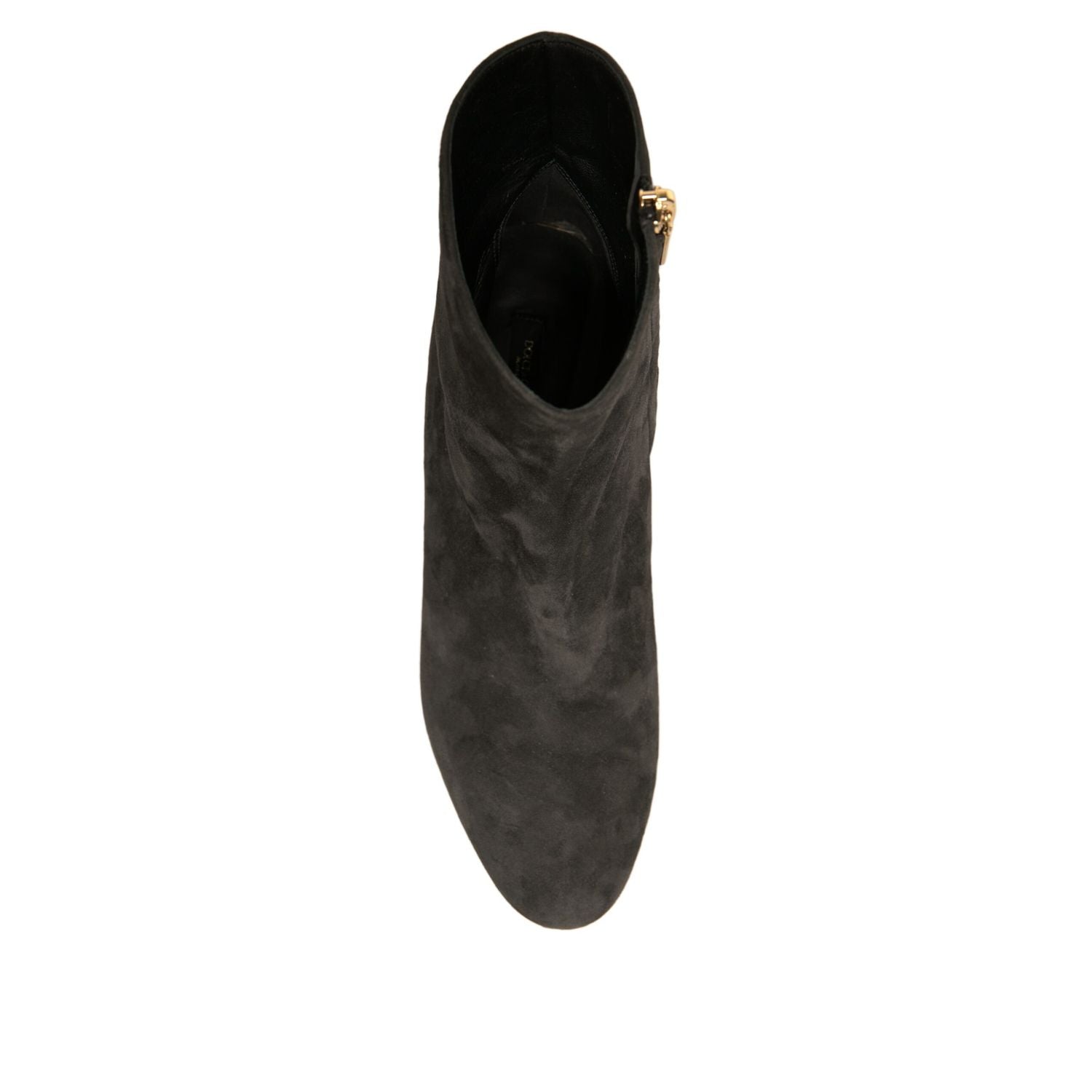 Dolce & Gabbana Black Embellished Heel Ankle Boots Shoes