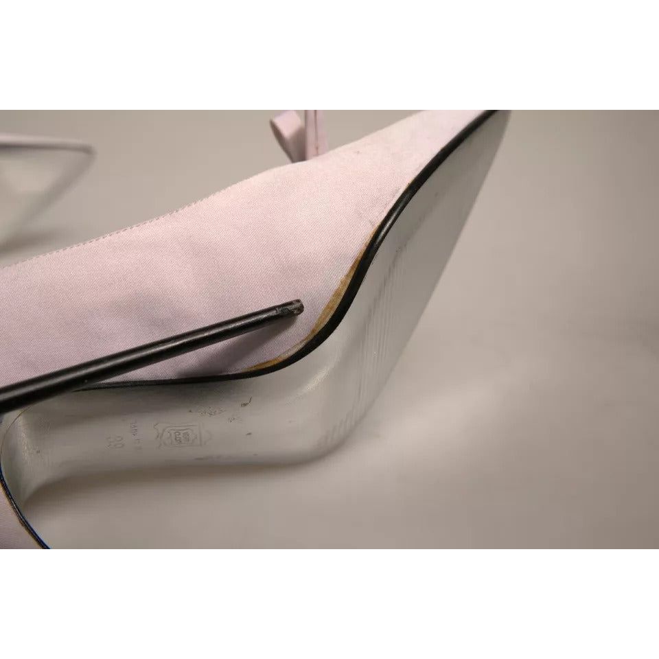 Dolce & Gabbana White Leather High Heels Women Pumps Shoes LA12385-39
