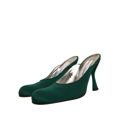 Dolce & Gabbana Green Suede Leather High Heel Pumps Shoes