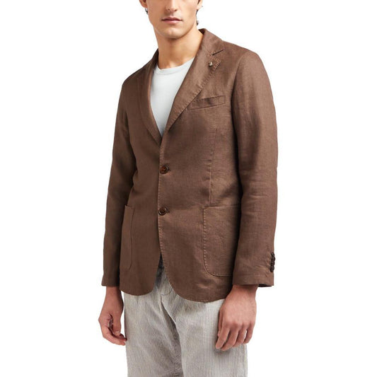 AT.P.CO Brown Linen Blazer