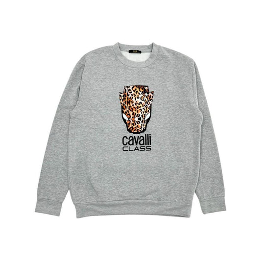 Cavalli Class Gray Polyester Women's Hoodie