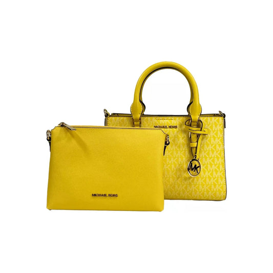 Michael Kors Charlotte 3 in 1 Satchel Bag Crossbody Golden Yellow 25748